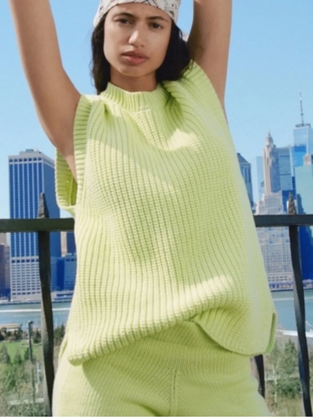 Zara knit top and shorts matching set